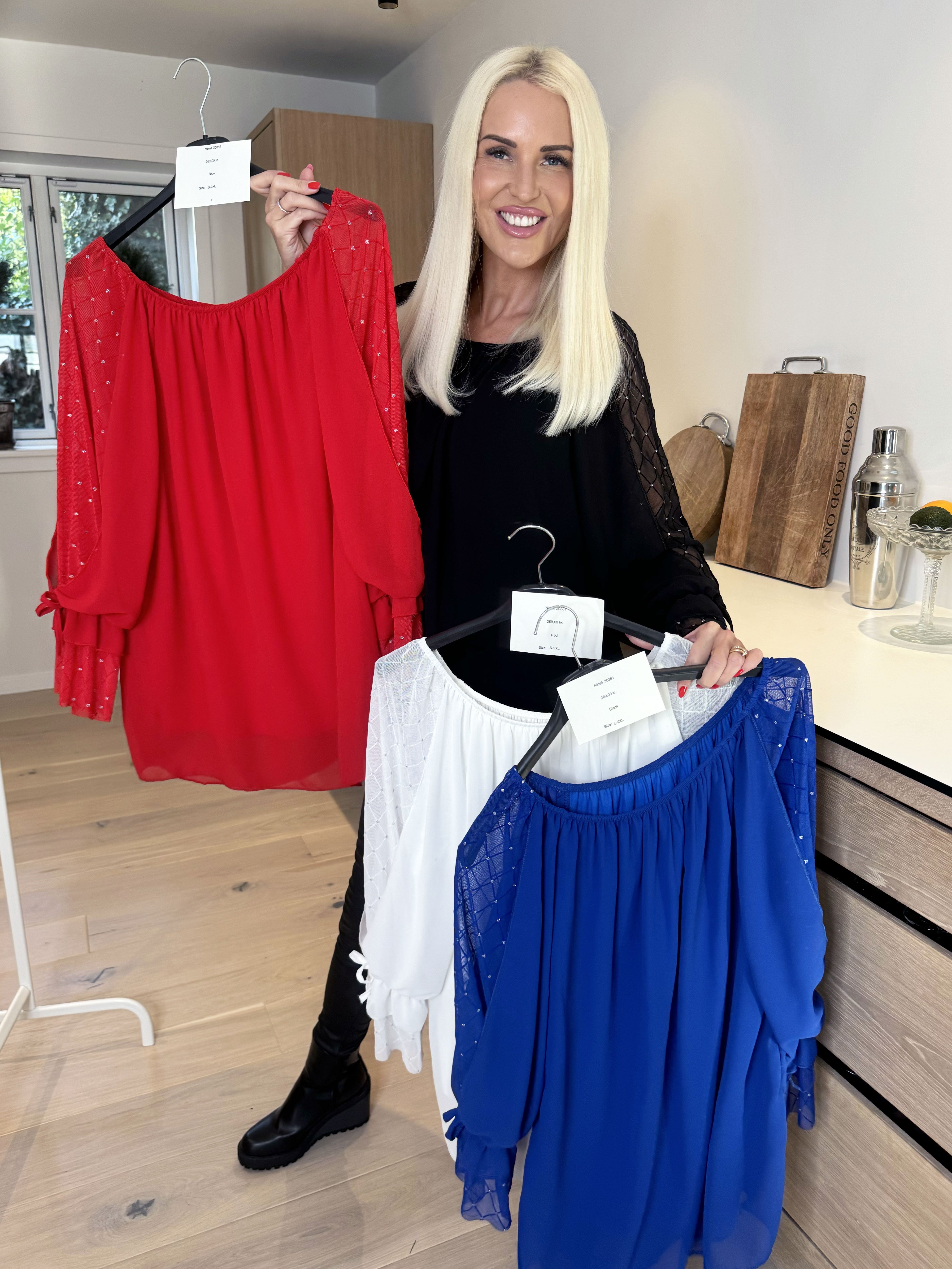 Ninell - Chiffongtunika med vackra ärmar